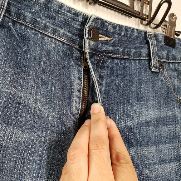 L.L. Bean Jeans Womens 16 Regular Blue Denim Straight Leg Cotton Dark Wash - Picture 13 of 16